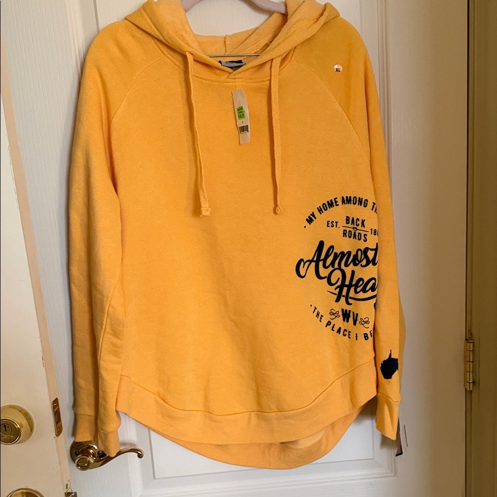 MV Sport Yellow West Virginia Hoodie (NWT!)